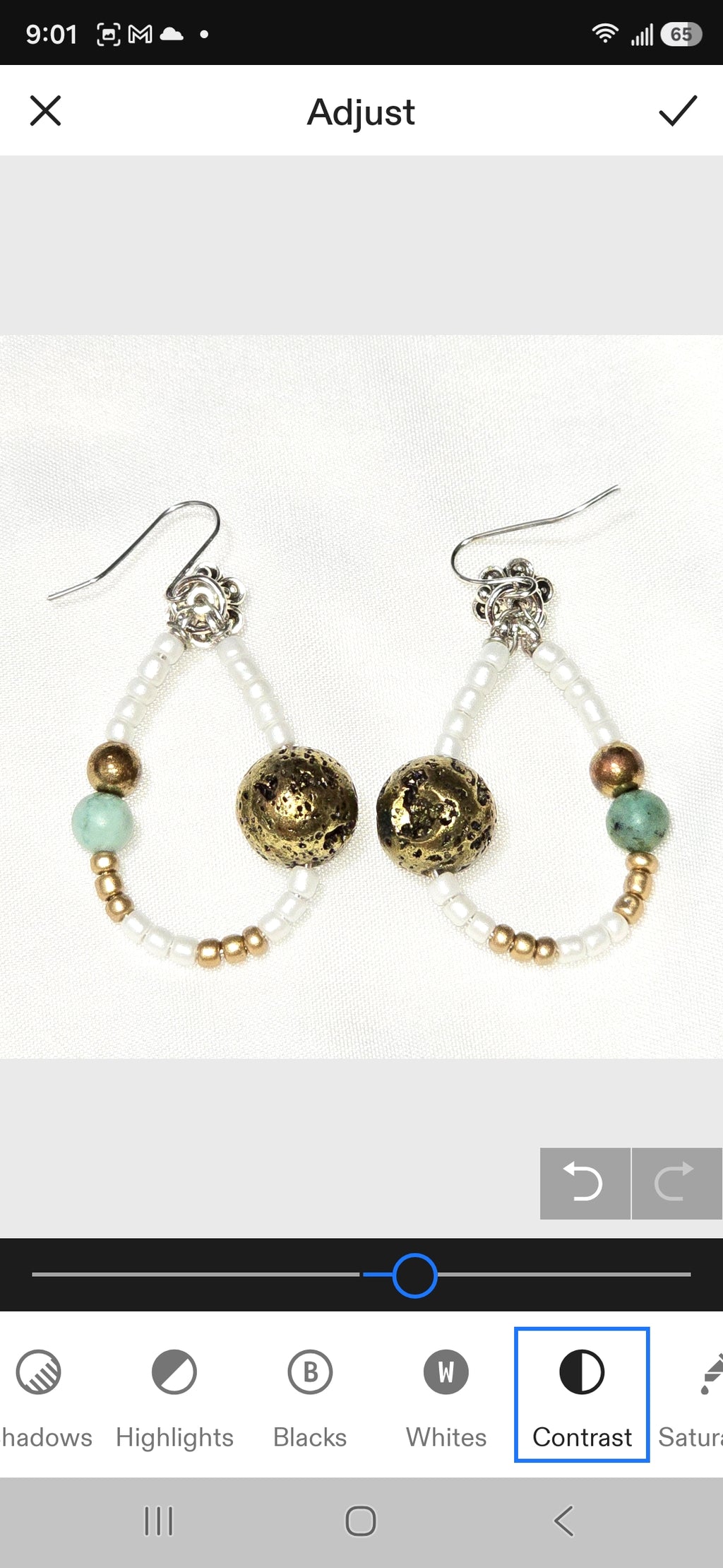 Bohemian Earthy Beaded Hoop Earrings with African Turquoise