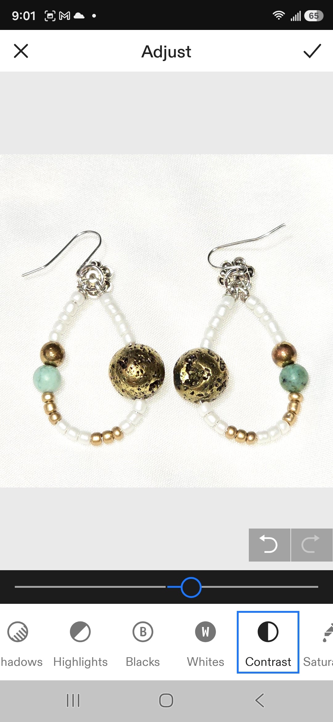 Bohemian Earthy Beaded Hoop Earrings with African Turquoise