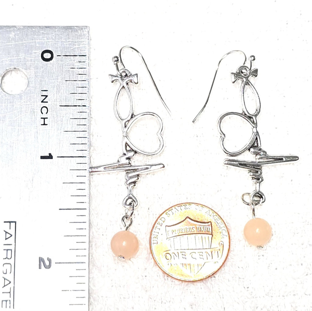 Healthcare Professionals,  Nurse's Gift Idea under 50 dollars. Adventurine Beaded Drop Earrings