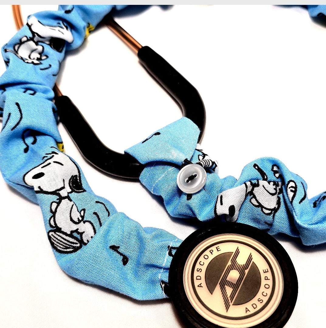 Handmade Blue Snoopy Peanuts Stethoscope Sleeve Cover - Nurse's Doctor's Gift
