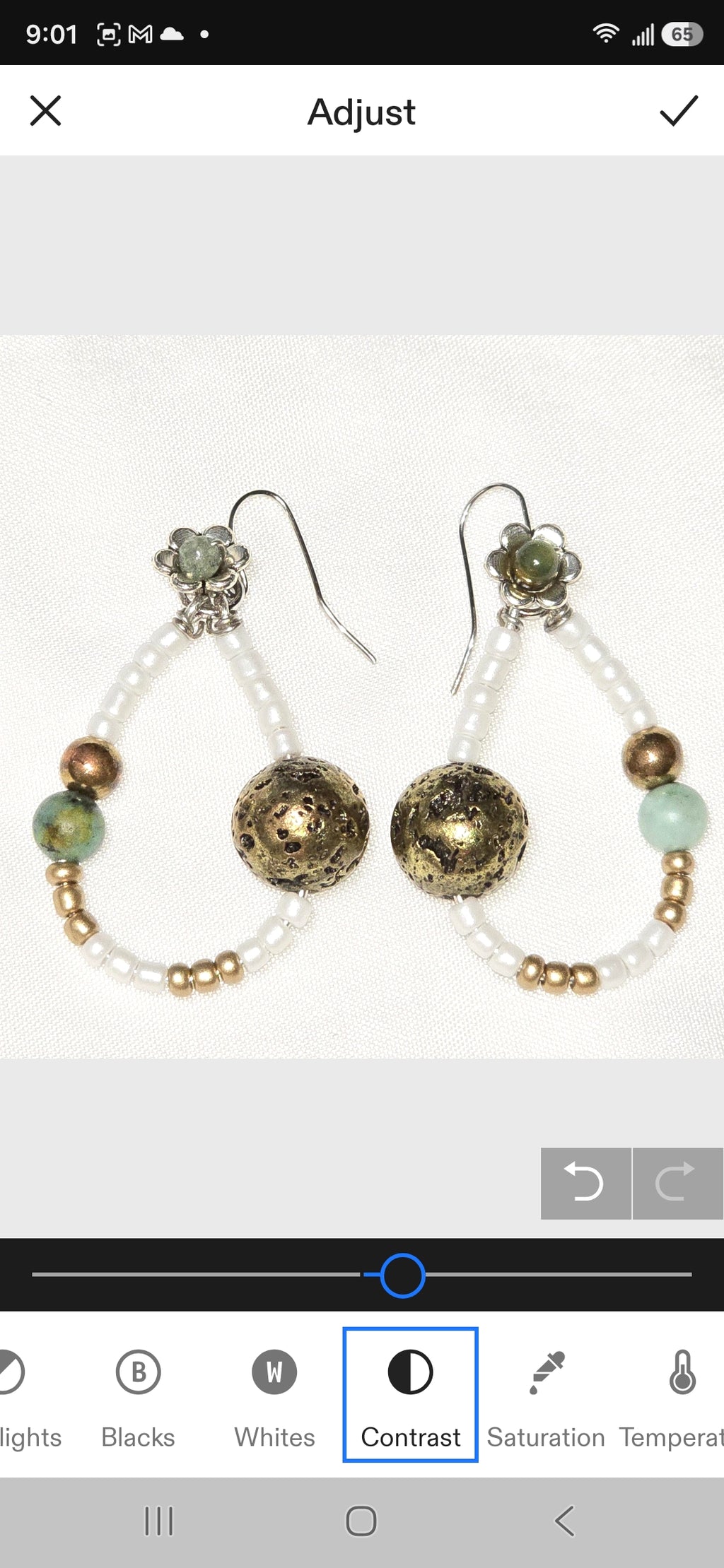 Bohemian Earthy Beaded Hoop Earrings with African Turquoise