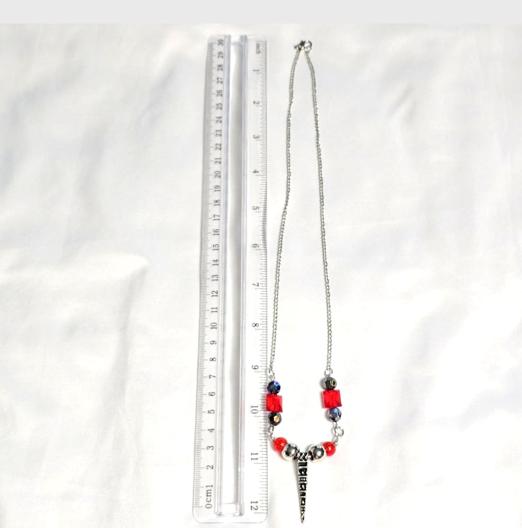 Handmade Gothic Style Beaded Charmed Necklace