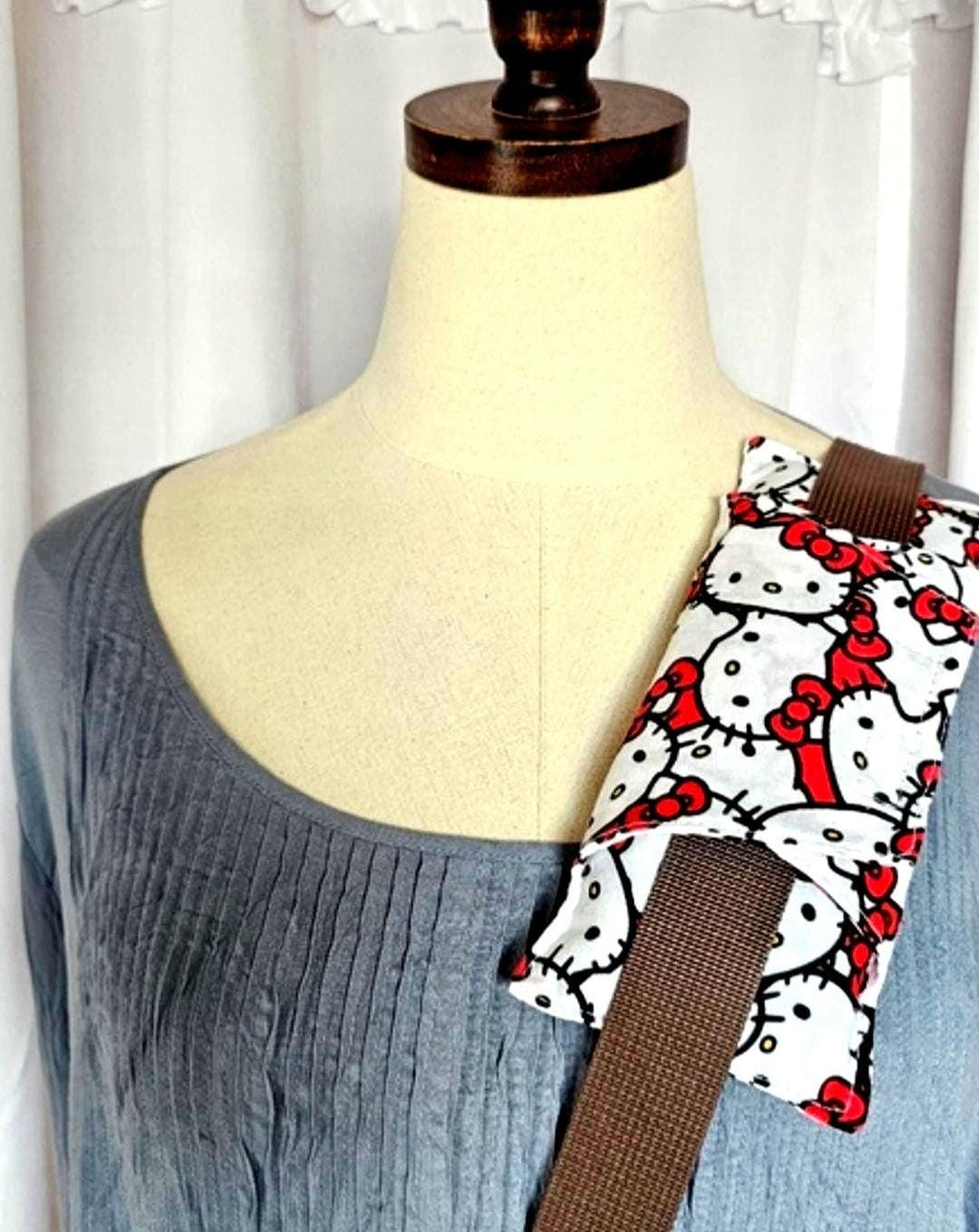 Handmade Hello Kitty Cancer Patinet's Comfy Seat Belt Chemo Port or Pacemaker Pillow