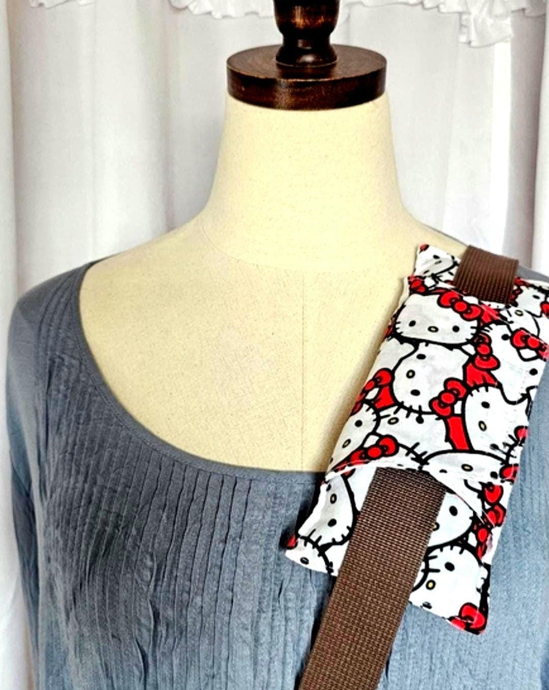 Handmade Hello Kitty Cancer Patinet's Comfy Seat Belt Chemo Port or Pacemaker Pillow