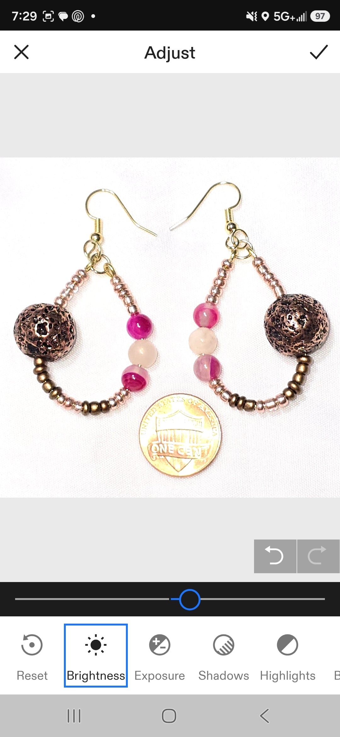 Handmade Bohemian Earthy Glass Seed Beaded Loop Earrings with Pink Agate and Adventurine Stones