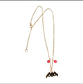Handmade Enamel Bat Halloween Spooky Necklace