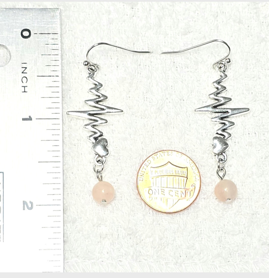 Healthcare Professionals,  Nurse's Gift Idea under 50 dollars. Adventurine Beaded Drop Earrings