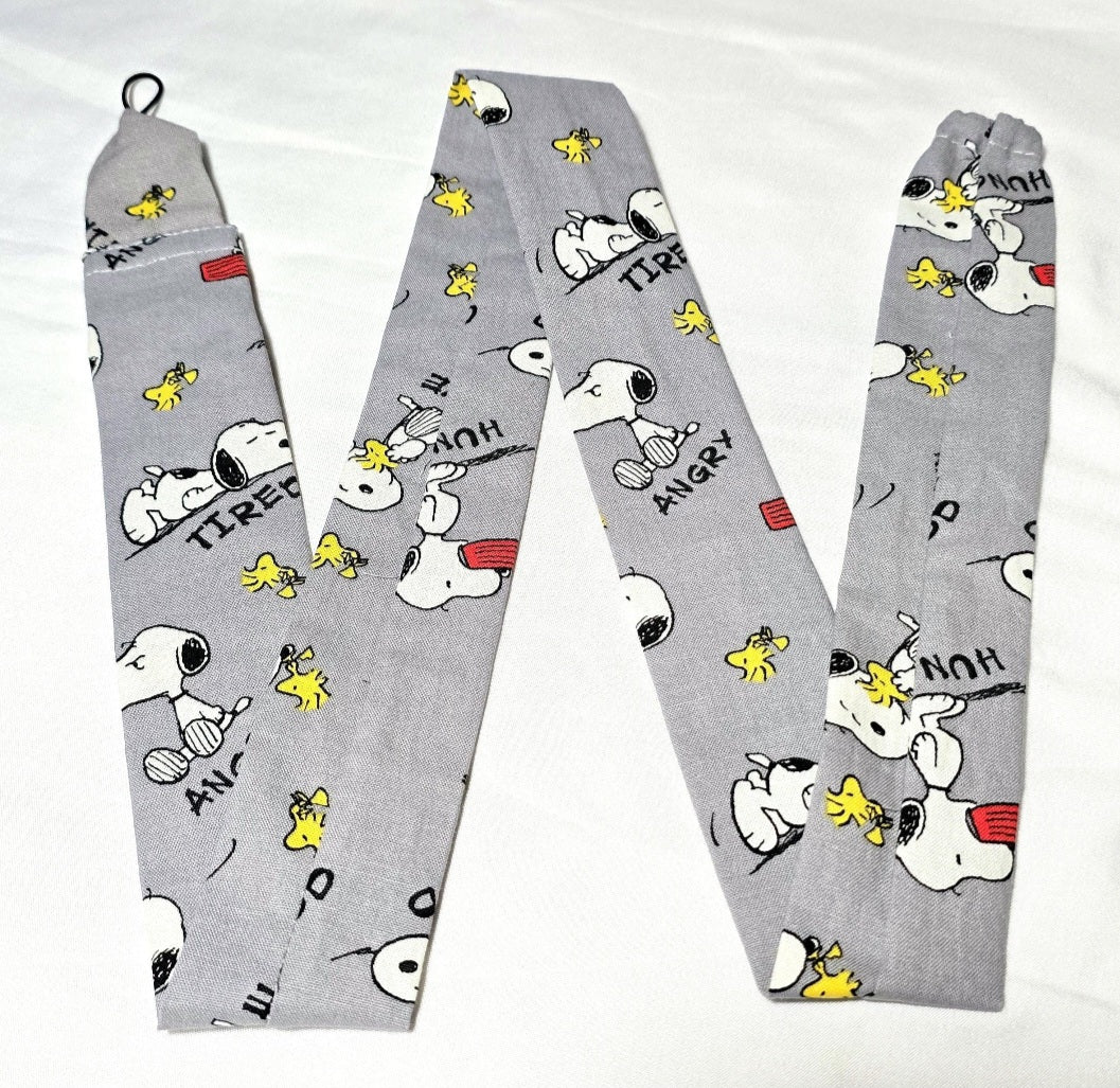 Handmade Gray Snoopy Peanuts Stethoscope Sleeve Cover- Cotton Accessory. Nurse's Doctor's RT'S gift