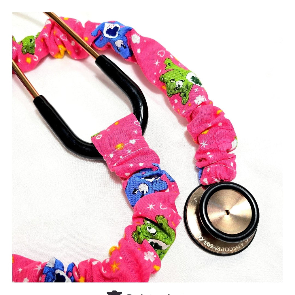 Handmade Vibrant Pink Care Bear Stethoscope Cover - Cotton Accessory