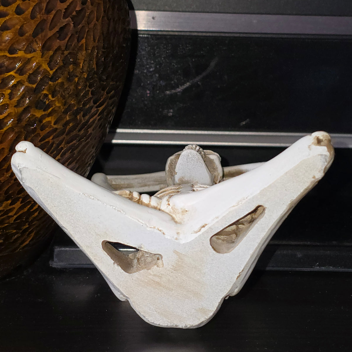 SUKHASANA YOGA SKELETON FIGURINE STATUE HALLOWEEN TABLE TOP DECOR
