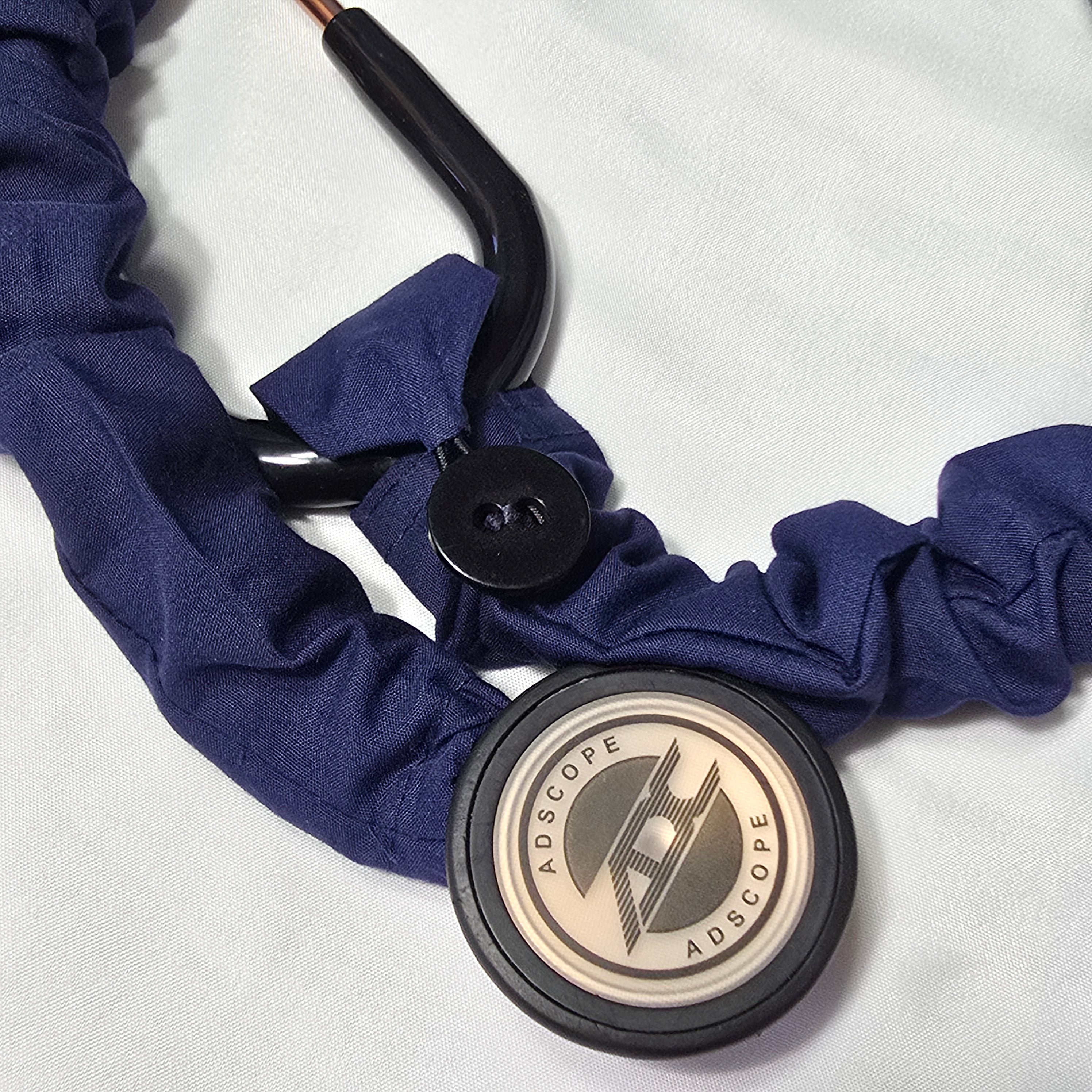 Handmade Plain Navy Blue Stethoscope Cover: Washable , Unisex. Doctor's,  RT's,  Nurse's Gift