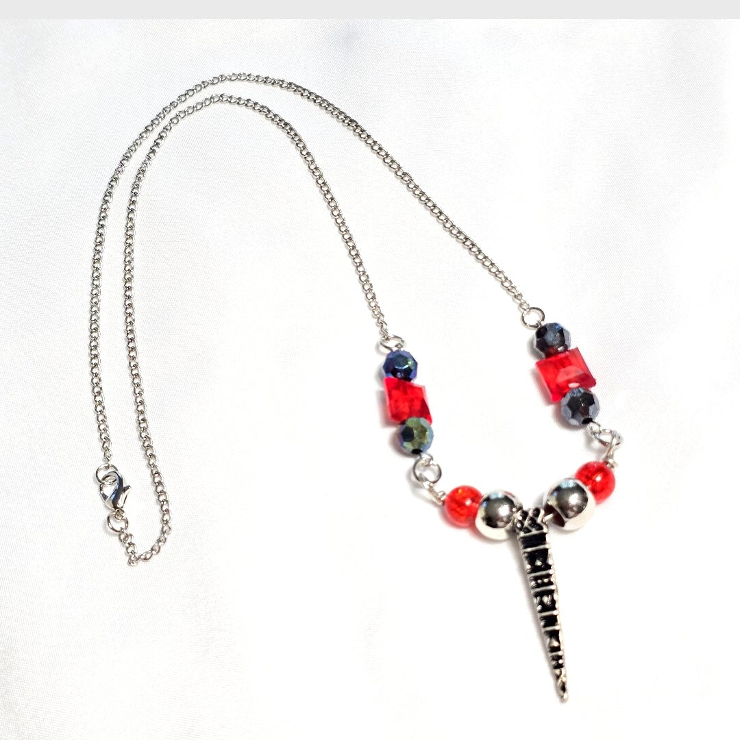 Handmade Gothic Style Beaded Charmed Necklace