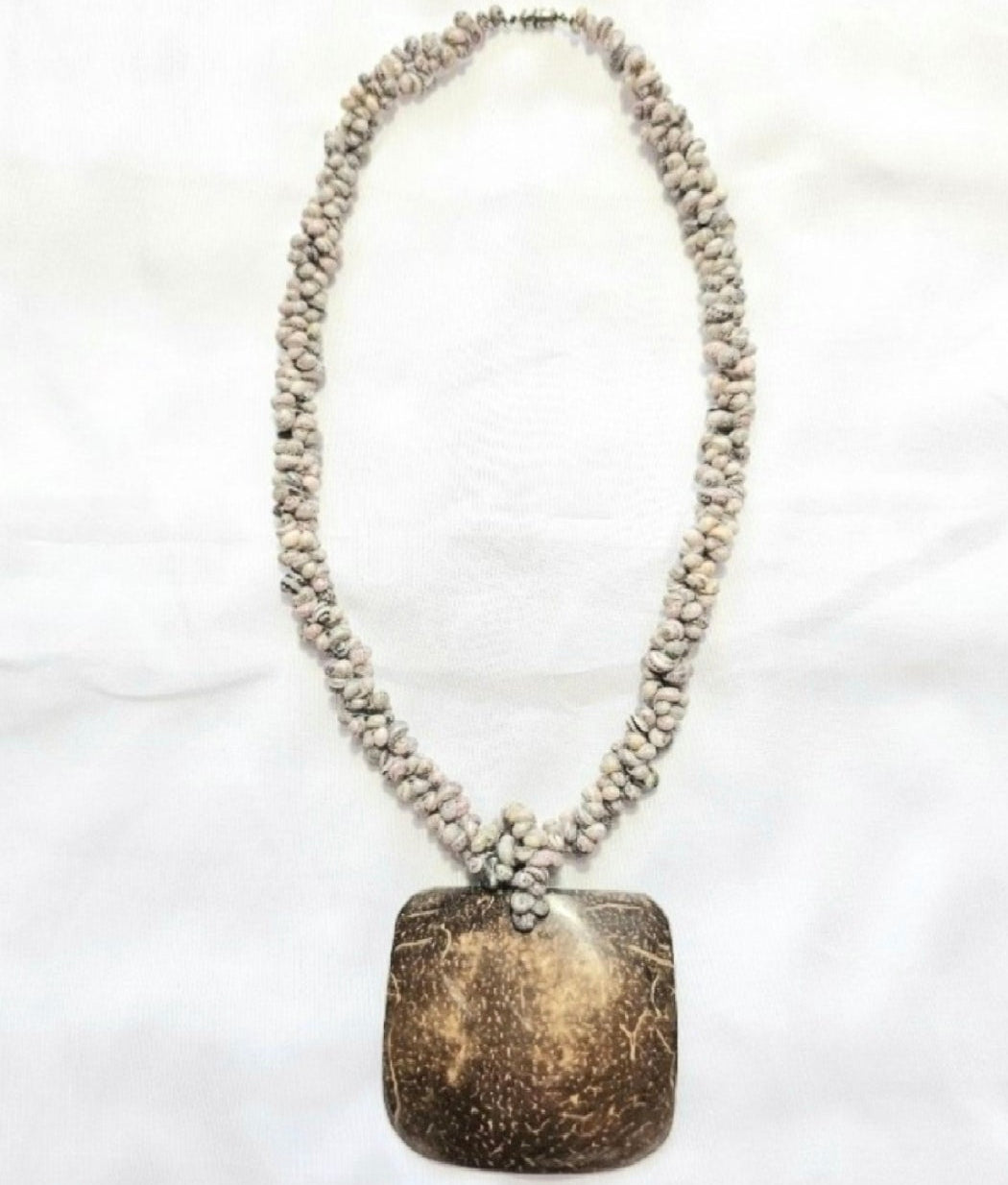 Natural Earthy Boho Beach Classic Statement Unique One of A Kind Shell Necklace