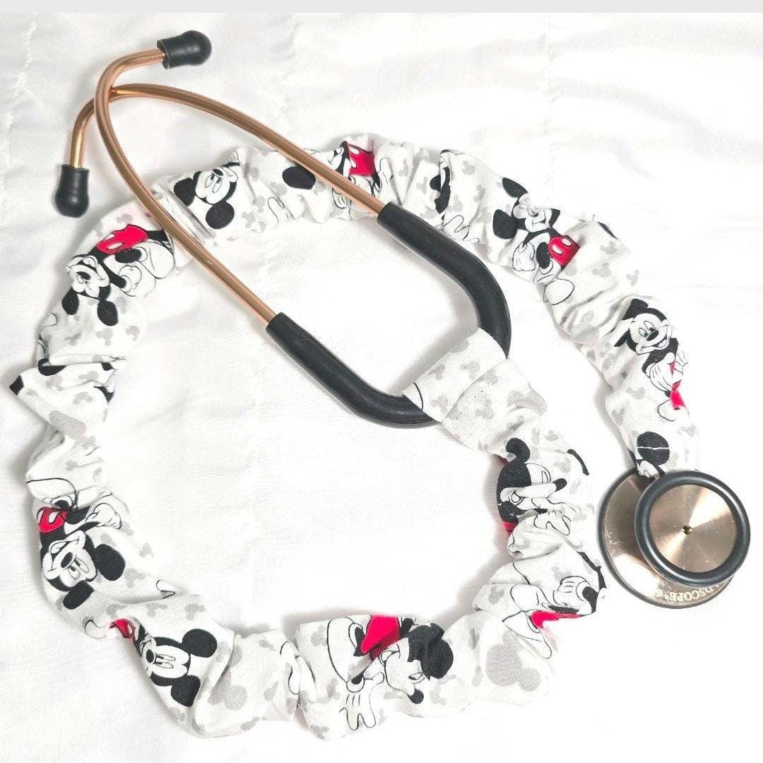 Handmade Disney Mickey Mouse Protective Stethoscope Cover, Cotton. Doctor's, RT's, Nurse's Gift